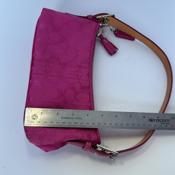Coach Handbag- Official Coach Handbag, Pink, Canvas Shoulder Handbag, Pretty! - Picture 11 of 11